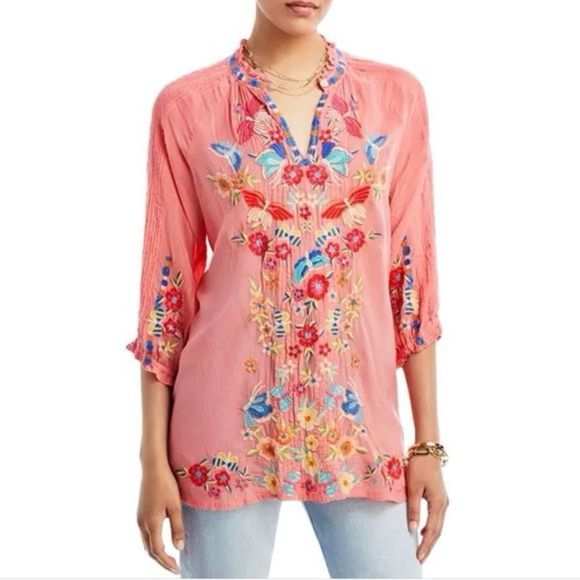 NWT Johnny Was Leona Floral Embroidered Tunic - Picture 2 of 16